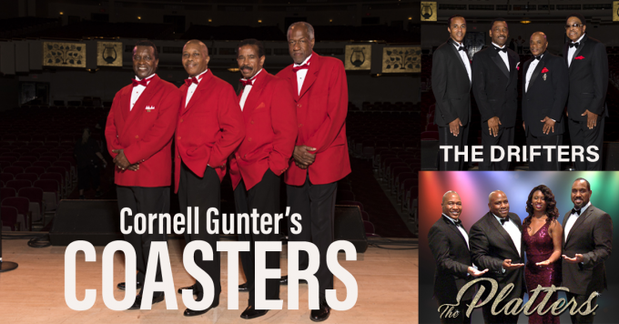 The Drifters, Cornell Gunter's Coasters & The Platters at HEB Performance Hall