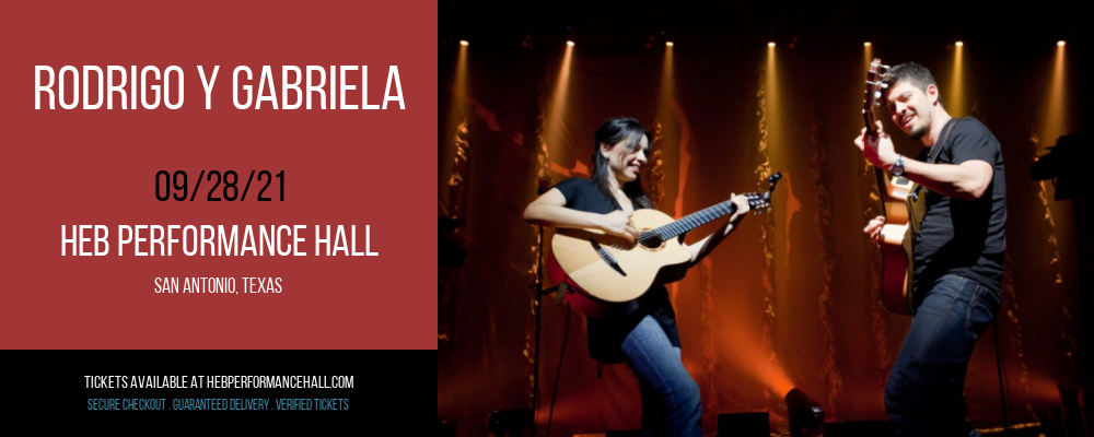 Rodrigo Y Gabriela at HEB Performance Hall tickets Rodrigo Y Gabriela at HEB Performance Hall