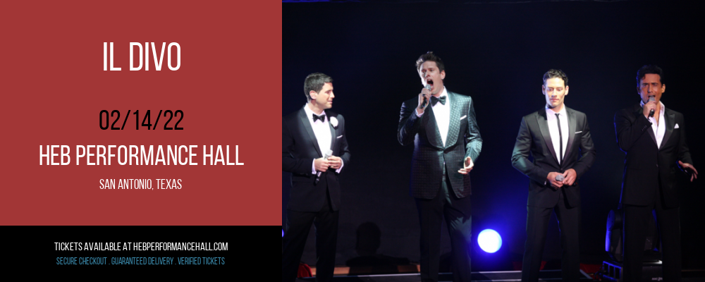 Il Divo at HEB Performance Hall tickets Il Divo at HEB Performance Hall