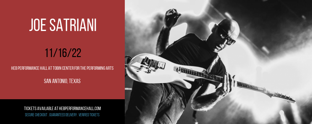 Joe Satriani at HEB Performance Hall tickets Joe Satriani at HEB Performance Hall