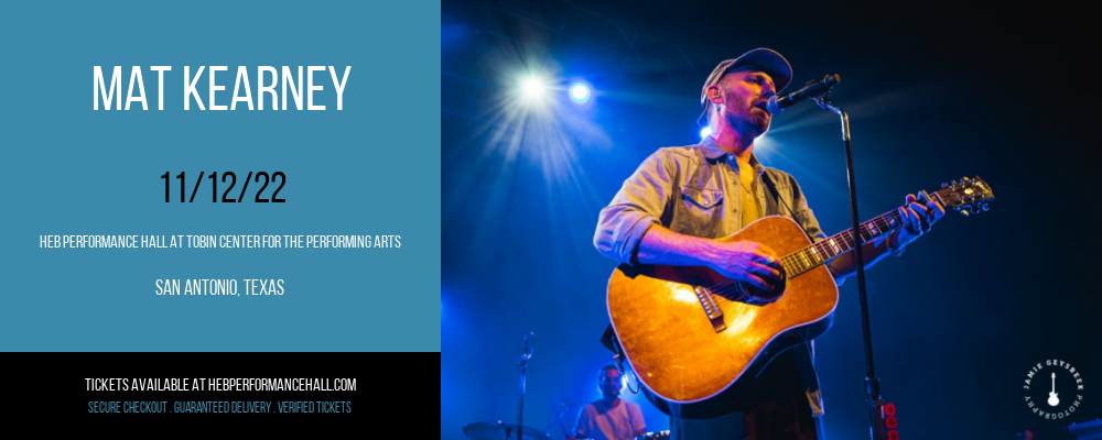 Mat Kearney at HEB Performance Hall tickets Mat Kearney at HEB Performance Hall
